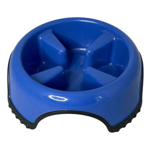 Slow Feeder Dog Dish Patented Blue Non Slip Large Breed J.W. Pet Co